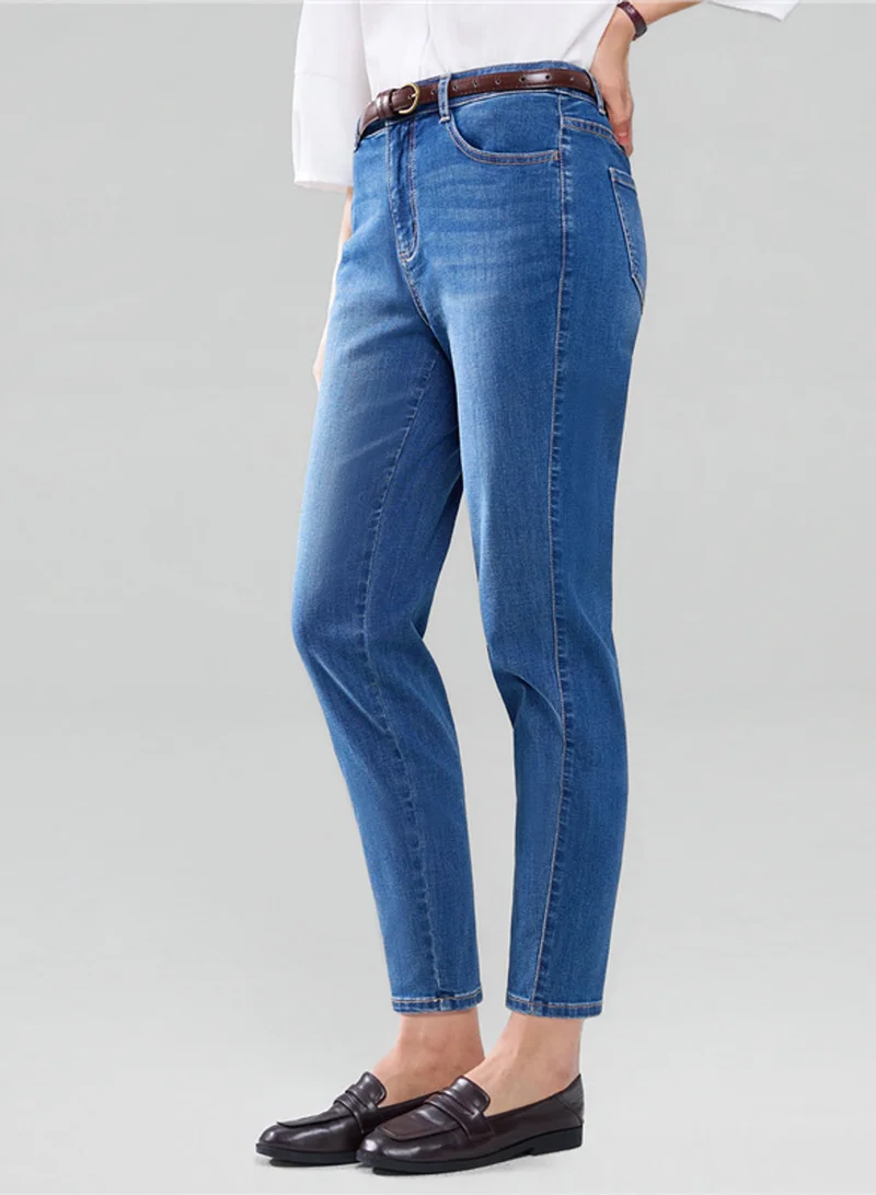 GIORDANO  Women’s High‑Waist Ultra Stretch Straight Denim Jeans for Women | Best Price UAE